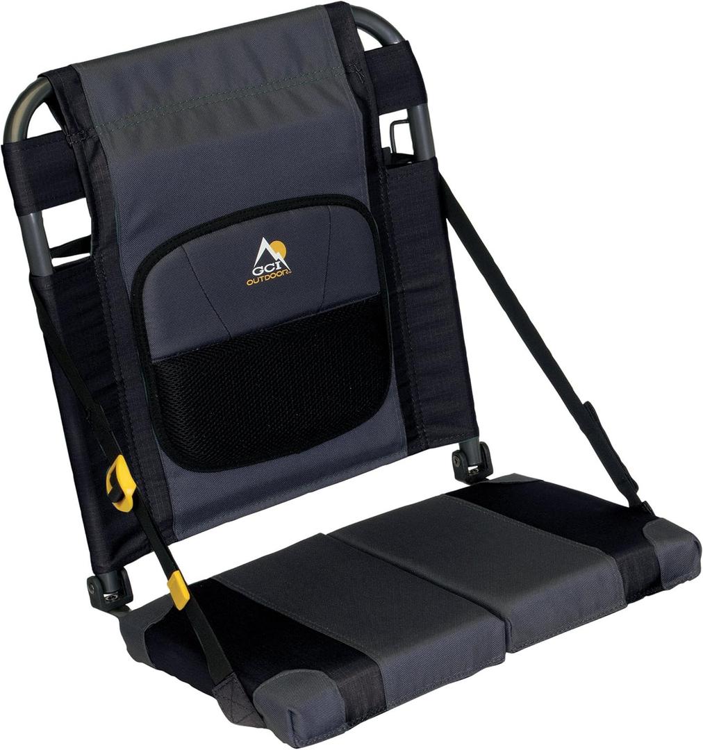GCI Outdoor SitBacker Adjustable Canoe Seat with Back Support (Black)
