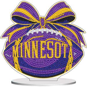 Fairyland JinWenn Decor for Home Diamonds Art kit Decorations, Football Diamonds Painting Kit for Adult Tabletop Gift DIY 5D Diamonds Dots Minnesota Home Special Crystal Diamond 7.9x7.3 inch