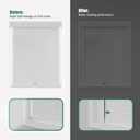 Light Blocking Strips for Window Shades and Blinds, 100% Blackout PVC Side Tracks Light Blocker for Blinds, Window Light Blocker for Bedroom(White, 58", 2PCS)