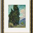 Yaetm 16x20 Vintage Picture Frame, Ornate Antique Gold 16x20 Frame for Wall, White Mat for 11x14 Photos, 1.4-inch Wide Molding - Portrait or Landscape - Wall Mount for Home (Black/Gold, Single)