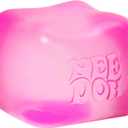 Schylling NeeDoh Nice Cube -Sensory Squeeze Toy with Super Solid Squish - 2.25" Cube - Pink