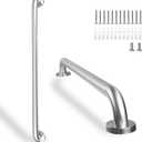 Shower Grab Bar, 2 Pack 32 Inch Brushed Nickel Bathroom Safety Bar, 1.25" Diameter 304 Stainless Steel Grab Bars for Bathtubs and Showers, Handicap Shower Grab Bar for Seniors Elderly