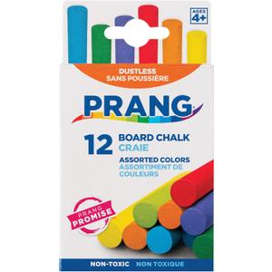 Prang Board Chalk, Assorted Colors, 12 Count