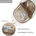 KKXIU Fashion Small Sling Bag for Women Leather Fanny Packs Chest Crossbody Cell Phone Bag Shoulder Travel Purse Gifts for Teenager (B-White)