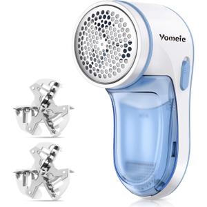 Fabric Shaver, Electric Lint Remover for Clothes & Furniture, Sweater Shaver & Pilling Remover, Depiller with 2 Extra Blades Included, Lint Shaver for Clothing - Battery Operated