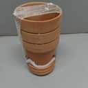 Orceler 4 Inch Terracotta Pots with Saucer - 6 Pack Small Clay Plant Pots with Drainage Holes, Flower Pots with Tray, Terra Cotta Pots for Indoor Outdoor Plants, Crafts, Wedding Favor