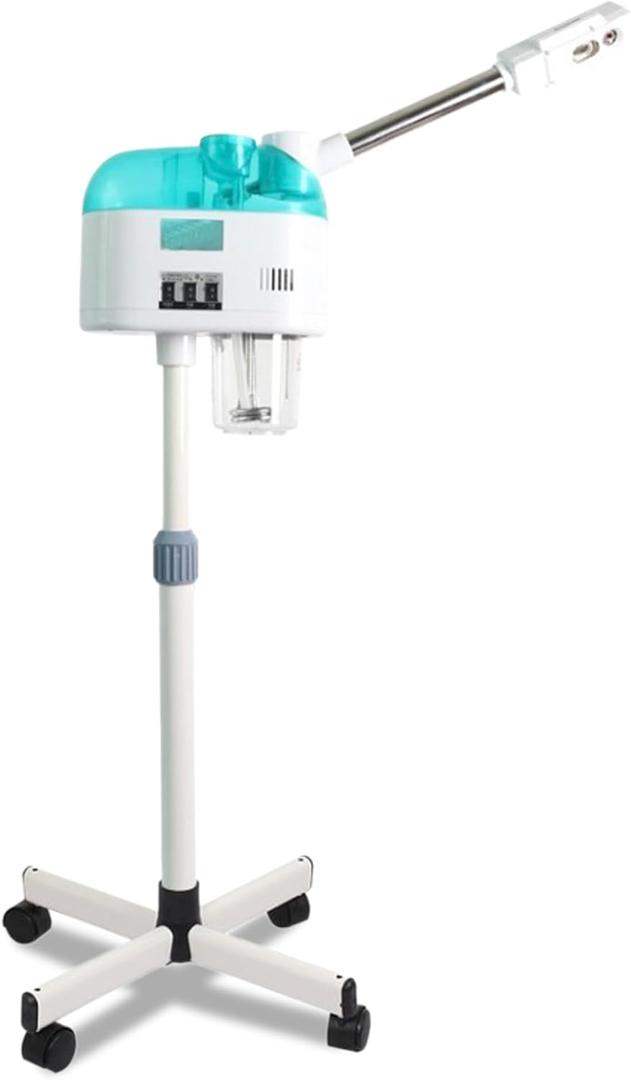 800W Nano Ionic Facial Steamer  Professional Home Spa Face Steamer for Deep Cleansing, Hydration & Sinus Relief | Fast Heating, Auto Shut-Off, Portable & Safe | US/AU Plug (White & Green)