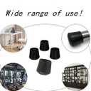 2 x Table Chair Rubber Leg Tips Caps, 8PCS Chair Leg Tips Caps, Rubber Furniture Feet Round for Furniture Legs, No Scratches and Reduce Noise(Black)