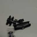 2PC 1" Ball Mount Adapter 1/4"-20 Threaded Stud for Insta360 OneX5,X4,X3,X2,R,RS,GO 2, GoPro Hero,with 2 B Size Double Socket Arm (Long 3.75"- 2.4"),RAM Mounts RAP-B-201U Composite Double Socket Arm