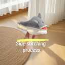 Kids Shark Slippers for Toddlers Boys Girls,Fuzzy Warm Winter Indoor Slippers with Non-Slip Sole,Christmas & New Year Gift for Little Shark Lovers. (Gray)