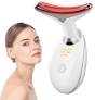 Face and Neck Massager, 7 Color LED Facial Beauty Device, Portable Skin Care Tools for Home Use,White