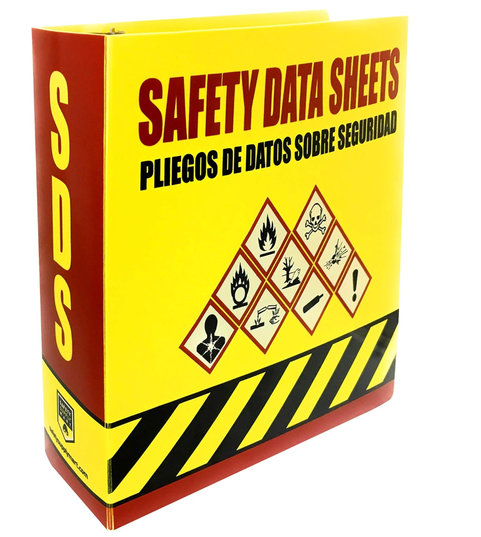 Ring Binder Depot SDS Binder, Heavy Duty 3 Ring Binder with 1.5 in Capacity Holds 250 Pages, Durable and Highly Visible Safety Data Sheets, Yellow