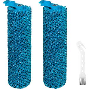 WW200 WW201 WW205 Brush Roller Replacement Parts Compatible with Shark Hydroduo Cordless Wet Dry Hard Floor Cleaner with Dirt-Reveal Technology, 2 HydroDuo Brushrolls, 1 Cleaning Brush, XSKBRSHRL200