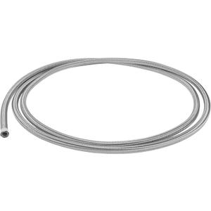 AN10 Fuel Line Hose Silver Tone 12ft Vacuum Hose Automotive Fuel Hose 12ft 1/2"ID 5/8"OD PTFE Rubber,Stainless Steel Braided 1 Pcs AN10