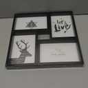 KAPIX 4x6 Picture Frames Collage, Collage Frame Wall Decor Display Four 4x6 Family Photos, Glass Front, Wall Hanging or Tabletop, Black