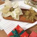 2 x 18 Pcs Large Poinsettia Flowers Set - 6"& 9" Artificial Christmas Flowers with Clips for Xmas Tree, Wreath Decor Decorator-Grade Xmas Decorations for Home, Champagne Gold