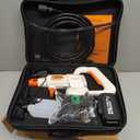 Cordless Portable Washer, 1200 PSI Battery Operated Washer with Brushless Motor, Battery, 23FT Elastic Hose, 3 Level Adjustable; Handheld Washer for Car, Home, Patio, Driveway (Glacier White)