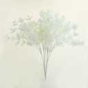 GREENTIME 2 Pack White Eucalyptus Stems with 20 Branches 18.5'' Artificial Flower Bouquet for Vase Wedding Table Centerpiece Decor