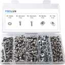 200pcs 2020 Series M5 T-Nut and Screw Kit  Sliding & Drop-in T-Nuts, M5x8mm & M5x10mm Screws, Washers, Ball-End Hex Wrench  for 6mm T-Slot Aluminum Extrusion Accessories Extruded Aluminum Hardware