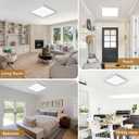 12 Inch Square LED Flush Mount Ceiling Light, 30W, 3000LM Square Light Fixture 3000K/4000K/6000K CCT Selectable, LED Flat Panel Ceiling Light Fixture for Bedroom,Kitchen,Living Room (2PK-White)