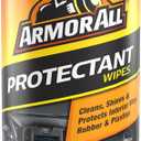 2 x Armor All Original Protectant Wipes, Car Interior Cleaner Wipes with UV Protection to Fight Cracking & Fading, 30 Count (EXP 05/16/29)