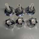 Shower Knobs 3 Piece Replacement, Chrome Shower Knob Include Base Connectors Screws, Bathtub Faucet Handle Remodel Trim Kit, Compatible with Pfister Verve Tub Shower Knob Replacement, Shower Faucet Handle