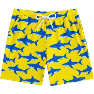 Toddler Boys Swim Trunks Quick Dry Mesh Swim Shorts Kids Elastic Waist Beach Boardshorts Swimsuit : 6-8 Years