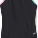 Speedo Girl's Swimsuit One Piece Thin Straps (14, Cyclamen)