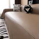 vctops Waterproof Thick PU Leather Sofa Covers for Sectional Sofa Luxury Couch Cover for Dogs Loveseat Covers Futon Cover L Shaped Cover Wipeable Couch Protector (Light Coffee,71"x51")