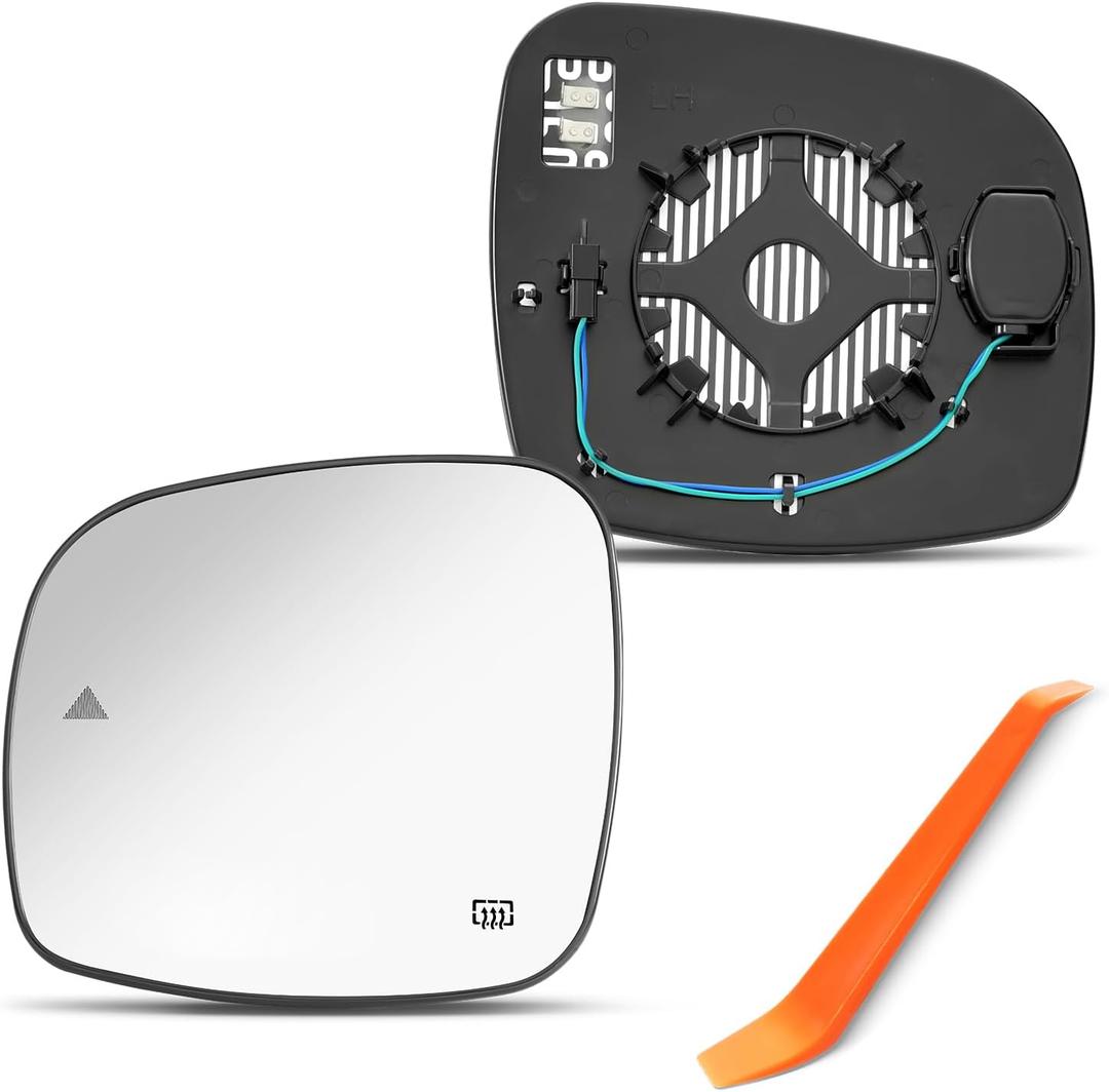 Blind Spot Driver Side Mirror Compatible with 2008-2020 Dodge Grand Caravan, 2008-2016 Chrysler Town Country, 2012-2015 RAM CV, 2009-2014 VW Routan, Left Side Mirrors with Power Heated