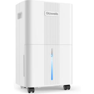 1500 Sq.ft Dehumidifiers for Home, Glowells 21 Pints Dehumidifier with Drain Hose for Basement, Smart Humidity Control Moisture Removal, 3 Operation Modes for RV, Bathroom, Bedroom