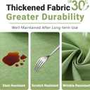 Laolitou Table Cloth Rectangle Linen Waterproof Textured Sage Green Tablecloth, Washable Wrinkle Free Spill Proof Fabric Tablecloths for Dining Table Farmhouse Kitchen Holiday, 60x120 Inch