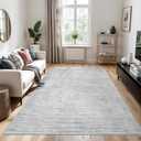 Valenrug Washable Rugs 5x7 - Non Slip 5x7 Area Rugs for Living Room, Stain Resistant Area Rugs for Bedroom, Foldable Machine Washable Area Rug(5'x7', Grey)
