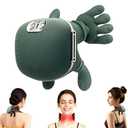 DrVibro Neck Massager, Shiatsu Neck and Back Massager with Heat, 4D Kneading Simulated Human Hand Design Electric Deep Tissue Massage, Portable Body Massager for Shoulder, Pain Relief & Muscle Relax
