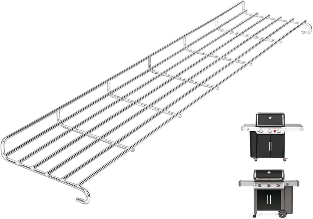 66044 Grill Warming Rack Stainless Steel for Weber Genesis II E-310, II E-315, II E-330, II E-335, II S-310, II S-335 (2017 and Newer), Replacement Part for Weber 66044