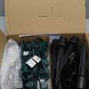 2 Pack Outdoor Christmas Decorations - Jumbo Xmas String Lights or Pathway Markers - Large Multicolored Bulbs Hanging Lights Waterproof Lawn Decoration for Holiday Home Tree Roof Yard Garden