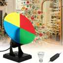 Color Wheel for Christmas Tree with Adjustable Brightness & E27 LED Spotlight, Smooth Rotation, Perfect for Silver Christmas Trees