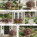 florisso Artificial Greenery Plants Outdoor, 5 Pcs Faux Coleus Plants UV Resistant Silk Plants with Stems, Fake Plants for Outside Garden Patio Hanging Planter Pathway Front Porch Decoration(Red)