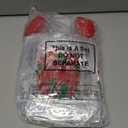 Henoyso 24 Pcs Red and Green Christmas Clear Gift Bags Plastic Goodie Candy Treat Bag with Handles PVC Gift Wrap Totes with Ribbon for Xmas Party Favors (7.8 x 7.8 x 3.1,12.6 x 9.8 x 6.7)