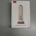 Electric Salt and Pepper Grinder Set, Today Deals Prime, Valentine's Day Gift, USB Rechargeable Adjustable Coarseness Automatic Salt Pepper Mill Shakers/Grinder Kitchen Spice Mill