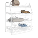 4-tier Wire Closet Shelf, White, 11.5 X 25 X 27.88-in