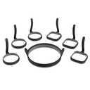 Blackstone Egg & Omelet Ring Kit (6 Piece Set) – Non Stick Silicone Egg & Omelette Cooker Mold for Pancake, Patties & English Muffin – Round Egg Cooking Shaper–Griddle Accessories for Breakfast - 5515