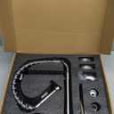 Wall Mount Kitchen Faucet, Hurran Brushed Nickel Kitchen Sink Faucet, 8 Inch 2 Handle Wall Mount Commercial Sink Faucet with Pull Down Sprayer for Kitchen Laundry Room Restaurant