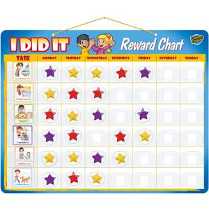Kids Responsibility Chart Board with Magnets, 63 Chores, Potty Train Tasks, Multiple Children (Pocket)