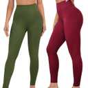 VALANDY High Waisted Leggings for Women Stretch Tummy Control Workout Running Yoga Pants Reg&Plus Size (XXXL)