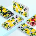 GiiKa for iPhone 14 Plus Case with Screen Protector, 6.7" Clear Full Body Shockproof Protective Floral Girls Women Hard Case with TPU Bumper Cover Phone Case for iPhone 14 Plus, Yellow Lemons