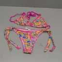 Sexy Bikini Sets for Women Two Piece Swimsuit - String Triangle Bikini Cheeky Boho Gold Brazilian Style Low Rise (Small)