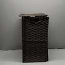 SONGMICS Laundry Hamper with Lid, 17.2 Gallon (65 L) Synthetic Rattan Clothes Laundry Basket with Lid and Handles, Foldable, Removable Liner, Chestnut Brown ULCB165K01