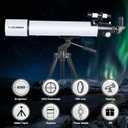 Celticbird Telescope for Adults Astronomy Beginners, 80mm Aperture 800mm Refractor Telescopes for Adults High Powered with AZ Mount, Carry Bag, Phone Mount, Color: 80800white
