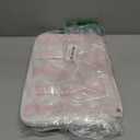 Travel Toiletry Bag for Women, Waterproof Clear Coated Portable Stripe Makeup Cosmetic Bag with Compartment, Travel Organizer for Shampoo, Conditioner, Brushes Set,Cosmetic Accessories(Pink-Green)